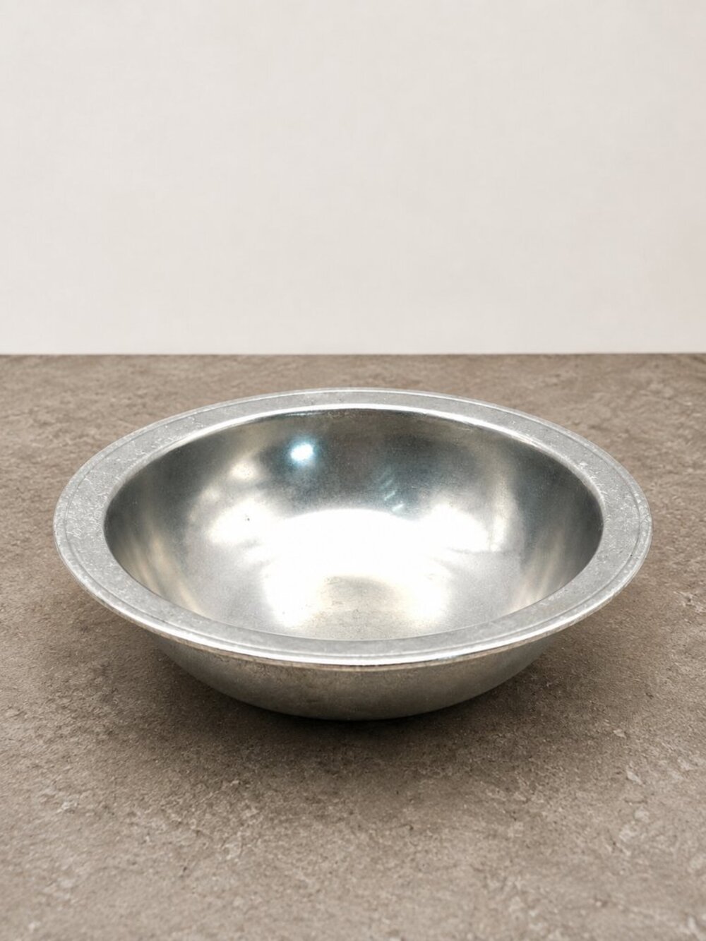 Vintage Carson Pewter Statesmetal Bowl Freeport PA 9.5" Mid Century Serving Dish